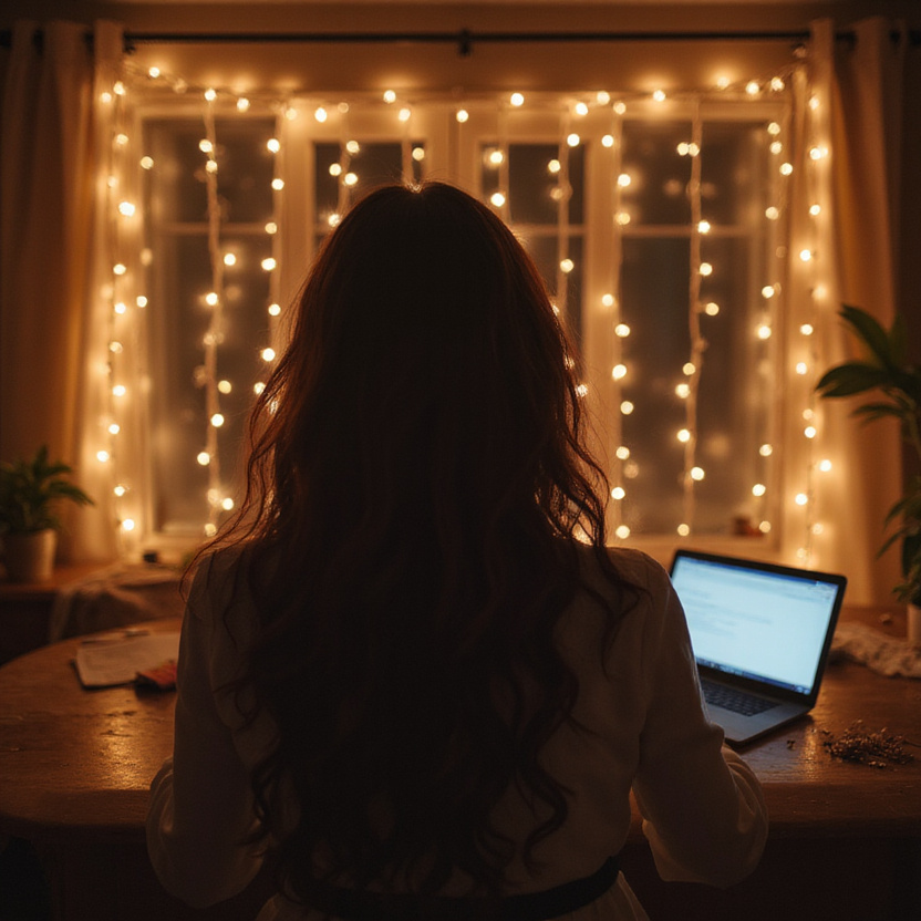 Content creator celebrating with shopping bags after successful earnings from CAM4