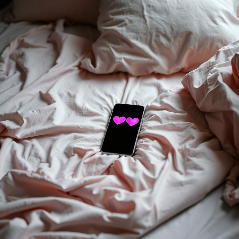 Cam model checking her setup before going live with ring light and phone