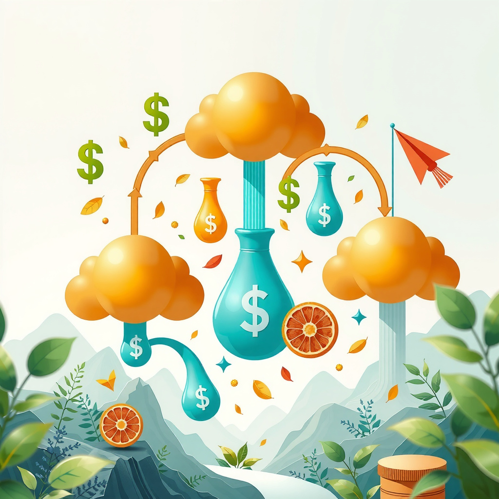 Multiple income streams and diversification concept for adult content creators