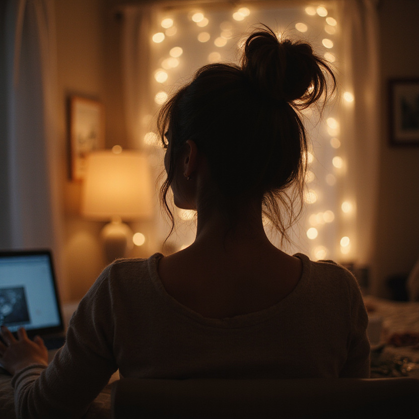 Professional streaming setup with lighting equipment and camera gear