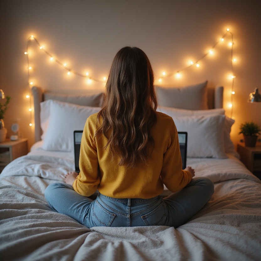 Action planning checklist with laptop and notebook